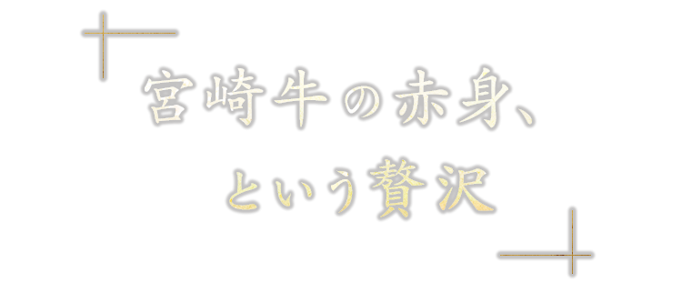 宮崎牛の赤身という贅沢